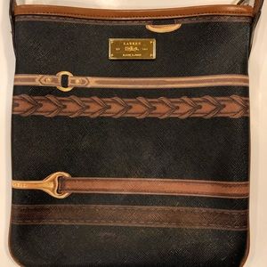 Ralph Lauren Vinyl Purse with Leather Strap